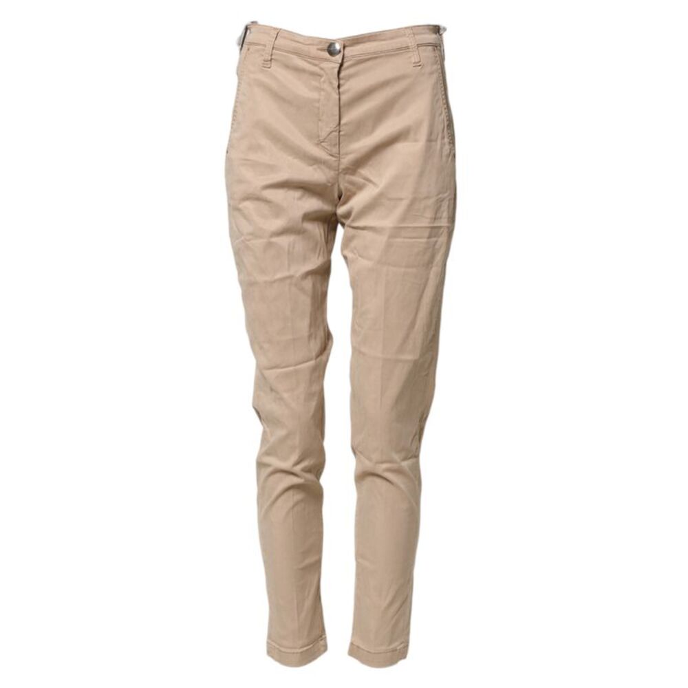 Jacob Cohen Beige Lyocell Skinny High Waist Chino Casual Women's Pants